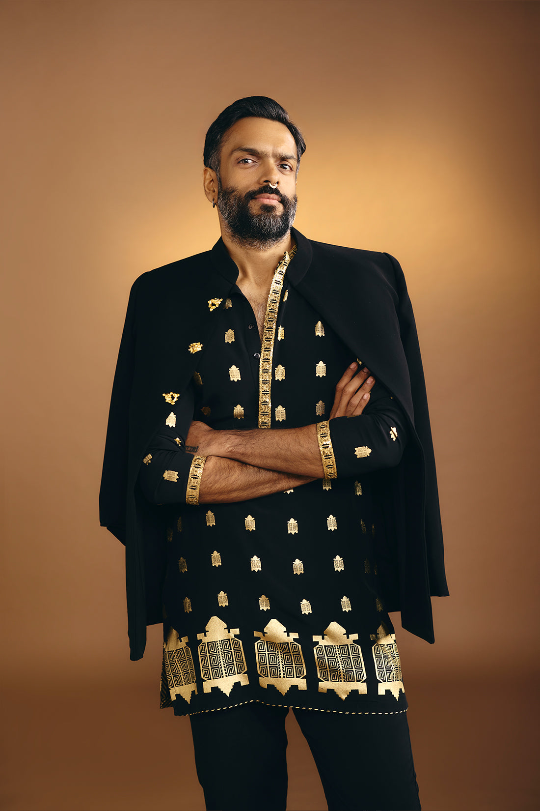 Black Turtle Tale Kurta Set