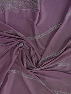 Designer Purple Star Georgette Saree Featuring Intricate Swarovski Embellishment Work