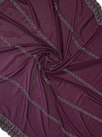 Timeless Wine Star Georgette Saree With Sparkling Swarovski Embellishment Work