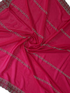 Timeless Rani Pink Star Georgette Saree With Sparkling Swarovski Embellishment Work