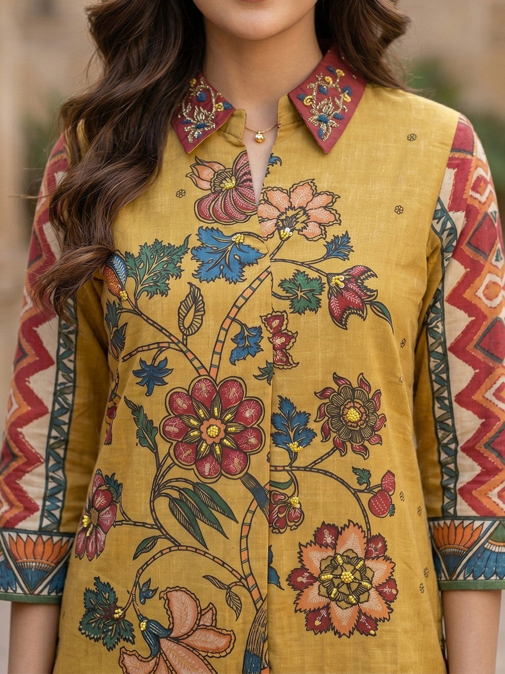 Trendy Olive Cotton Two-Piece Set for Casual & Office Wear