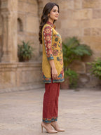 Trendy Olive Cotton Two-Piece Set for Casual & Office Wear