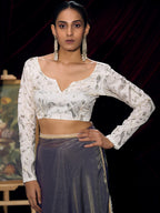 Classic Greyish Purple Solid Art Silk Saree With Refined Lace Border Work