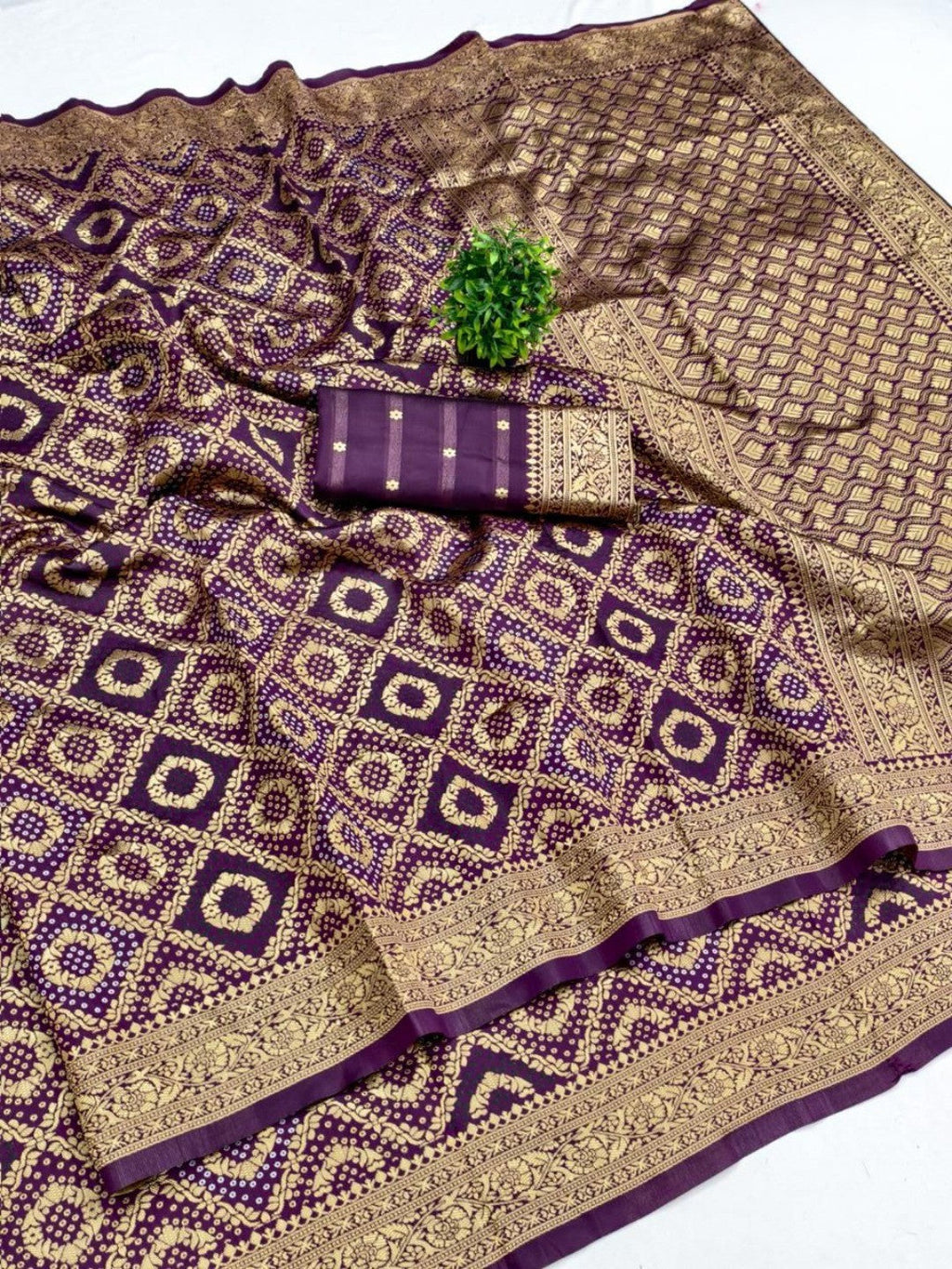 Classic Wine Silk Blend Saree with Zari Work Refined Festive Appeal