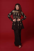 Black Traveller's Palm Tunic Set