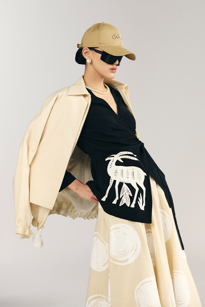 Midnight Stag Skirt Set