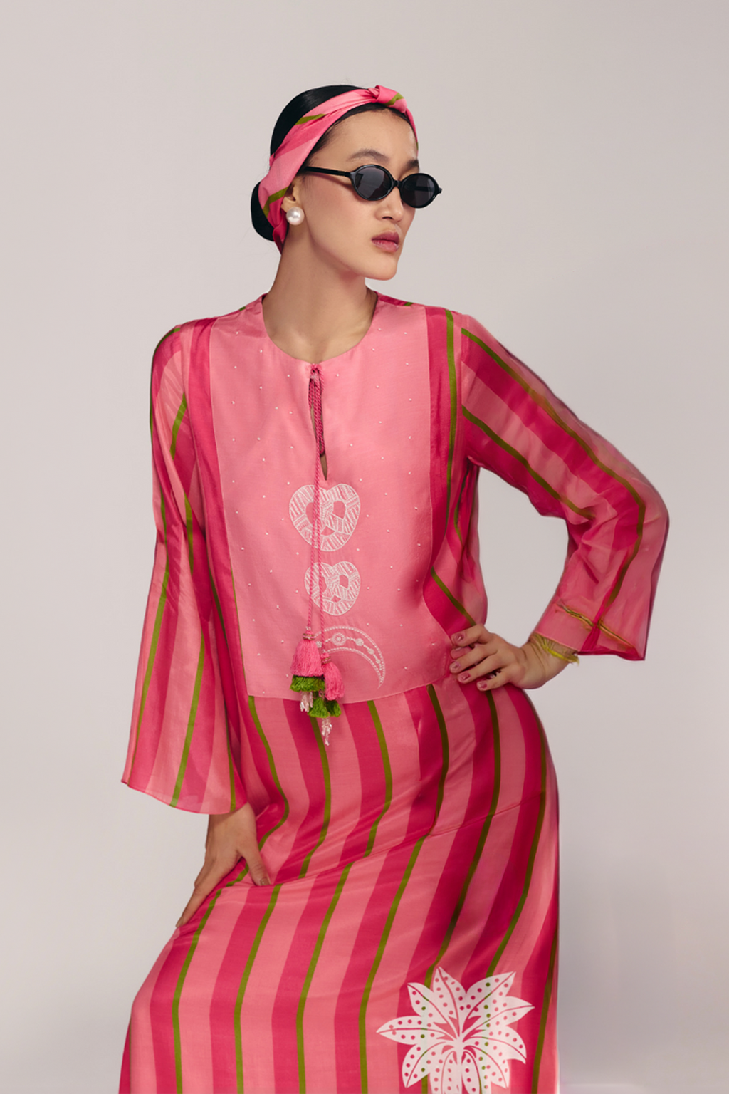 Jungle Bakery In Sunset Sorbet Kaftan