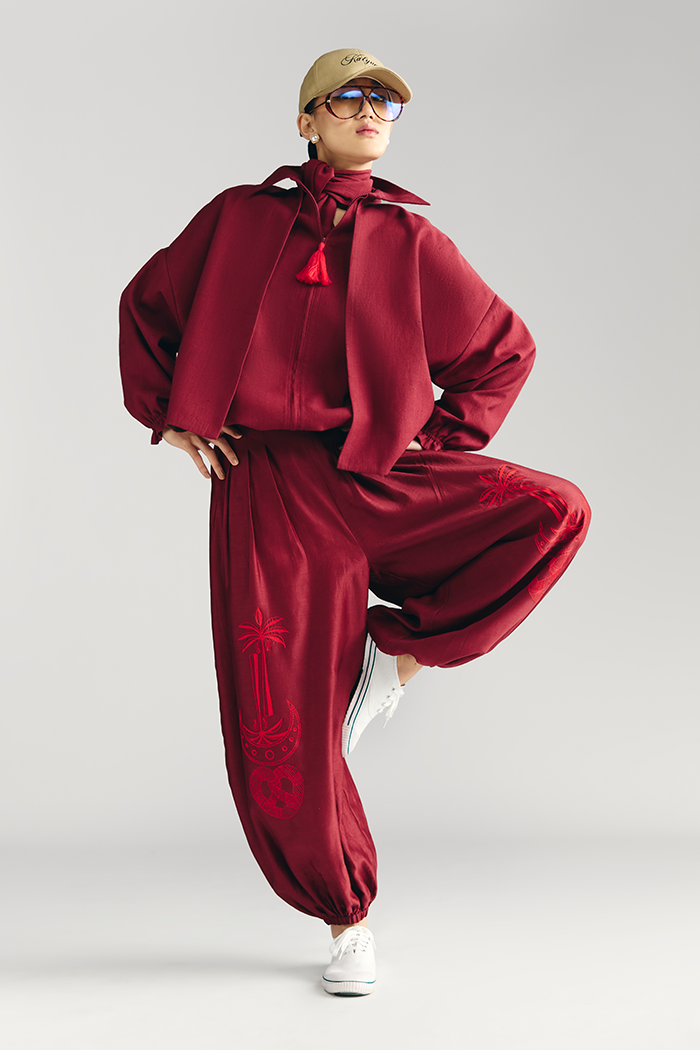 Maroon Pine-Code of Jungle Bakery Co-Ord Set