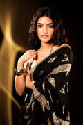 Black Potters Touch Gota Saree