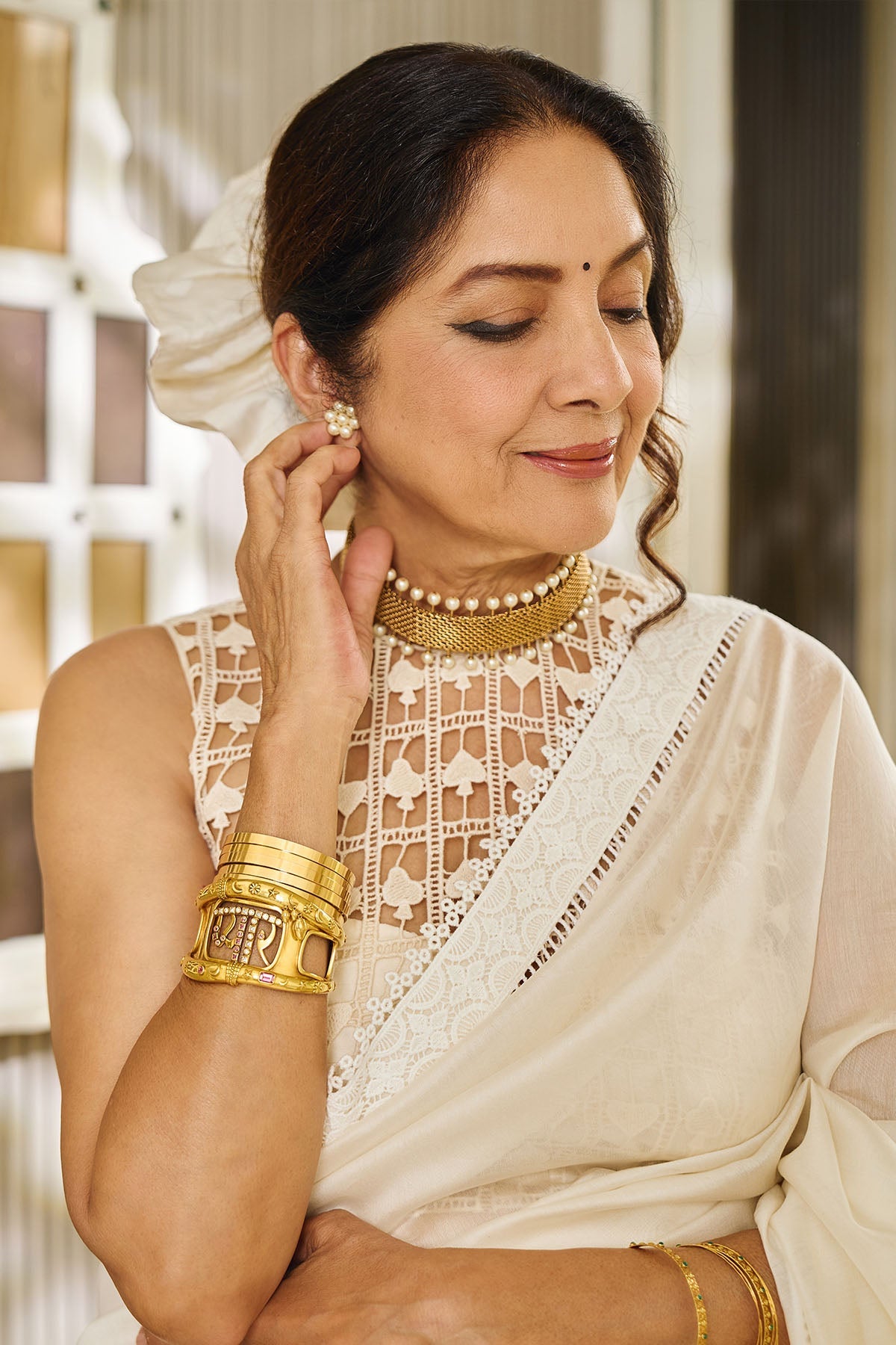 Ivory All Fours Saree