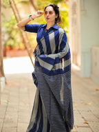 Multi color office wear khadi cotton saree [Product Code: 47339]
