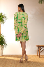 Green Open Doors Dress