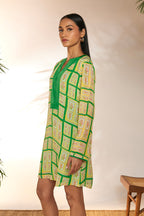 Green Open Doors Dress