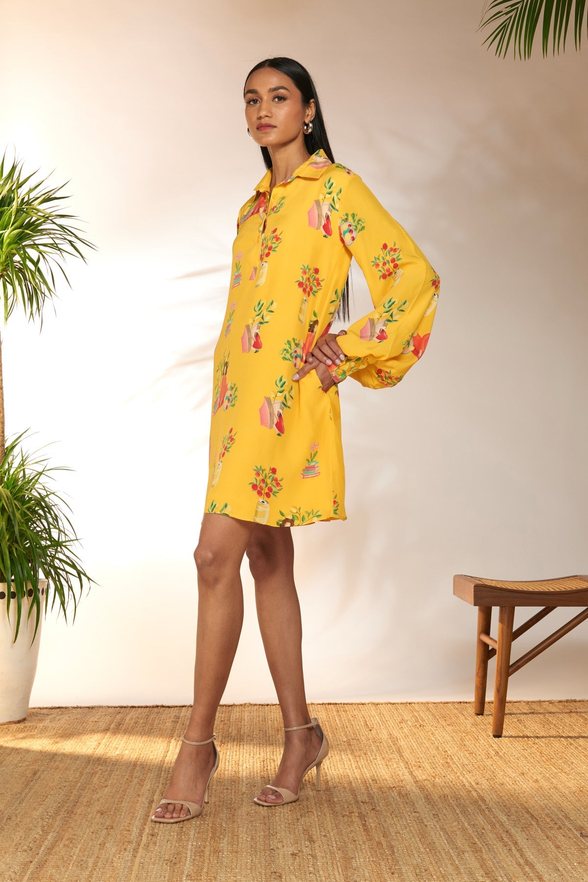 Yellow Tangy Tango Collared Dress