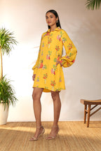 Yellow Tangy Tango Collared Dress