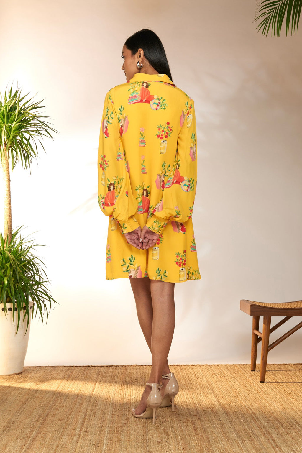 Yellow Tangy Tango Collared Dress