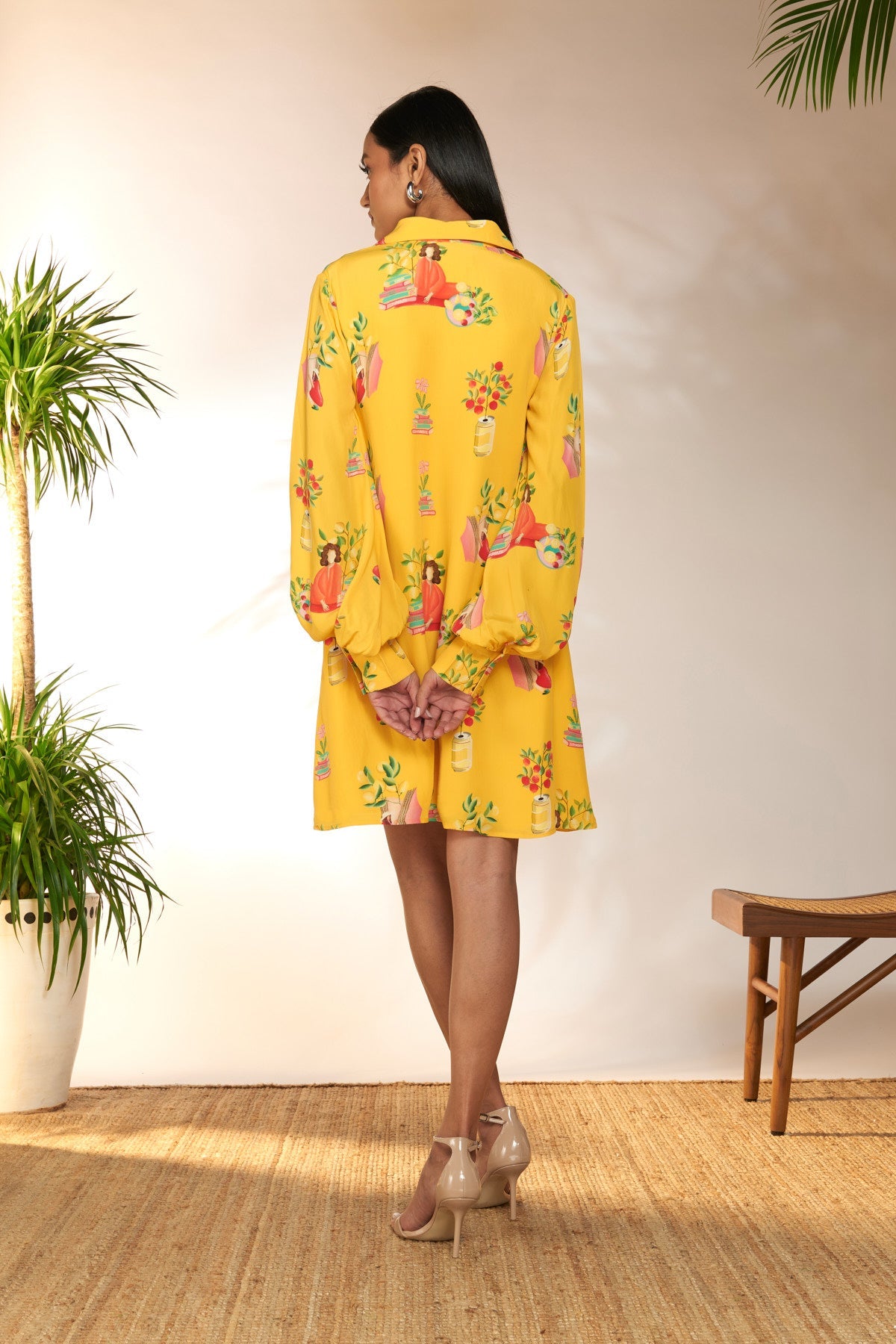 Yellow Tangy Tango Collared Dress
