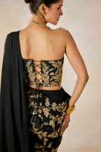 The Sunheri Bel Stitched Saree