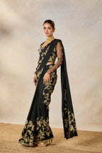 The Sunheri Bel Stitched Saree
