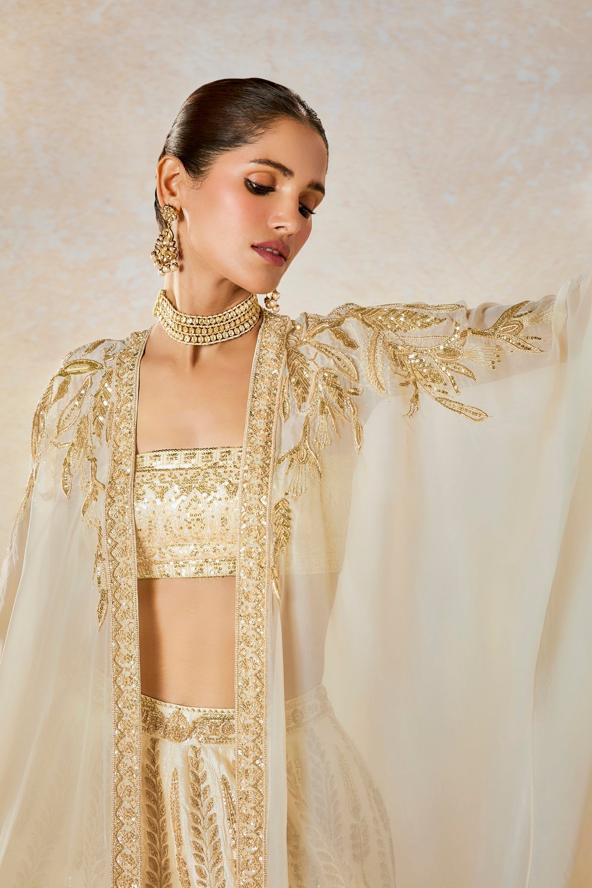 Malai Barfi Cape Lehenga