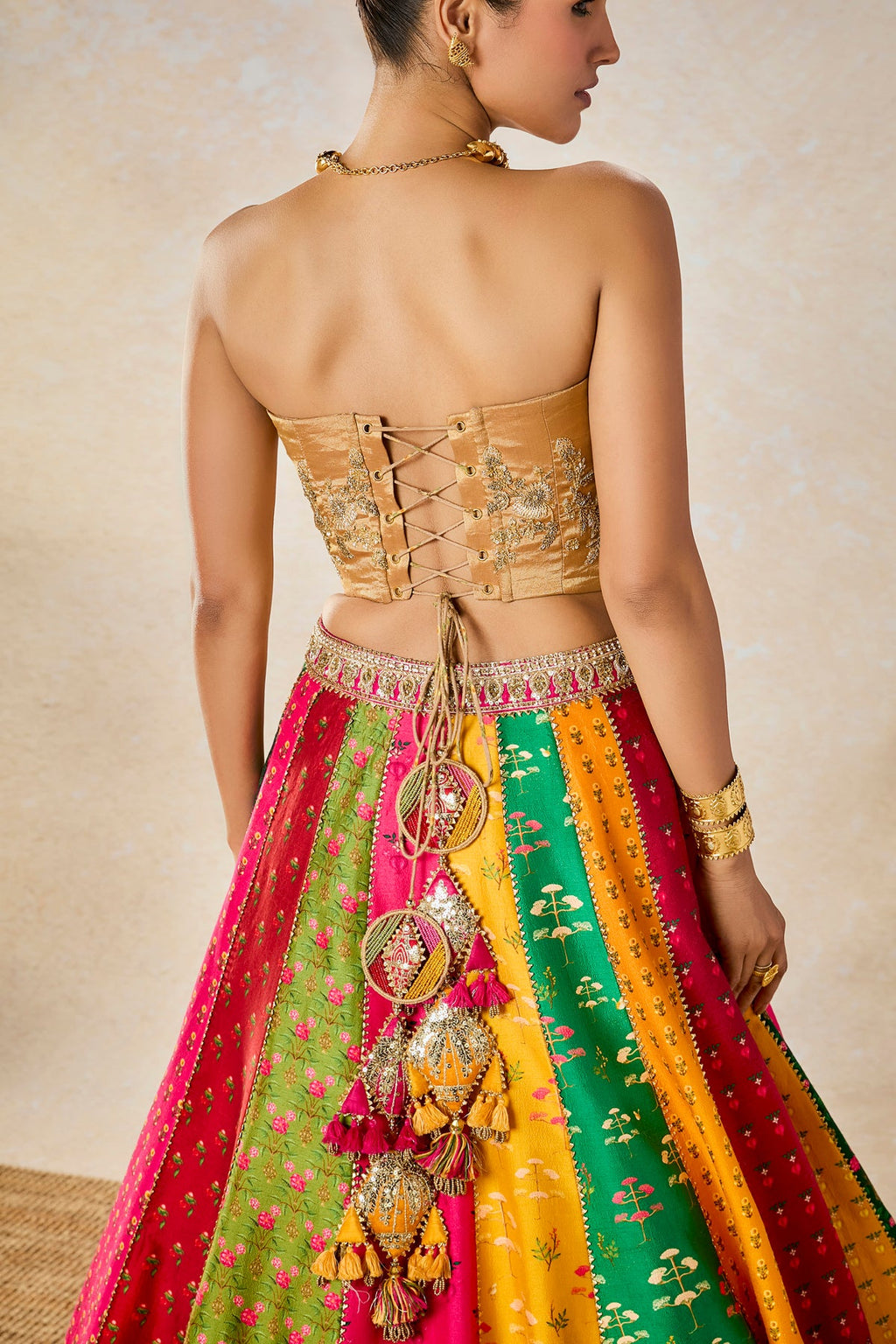 The Rainbow Barfi Lehenga