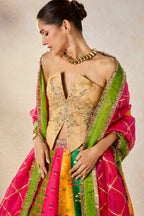 The Rainbow Barfi Lehenga