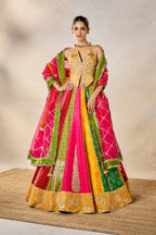 The Rainbow Barfi Lehenga