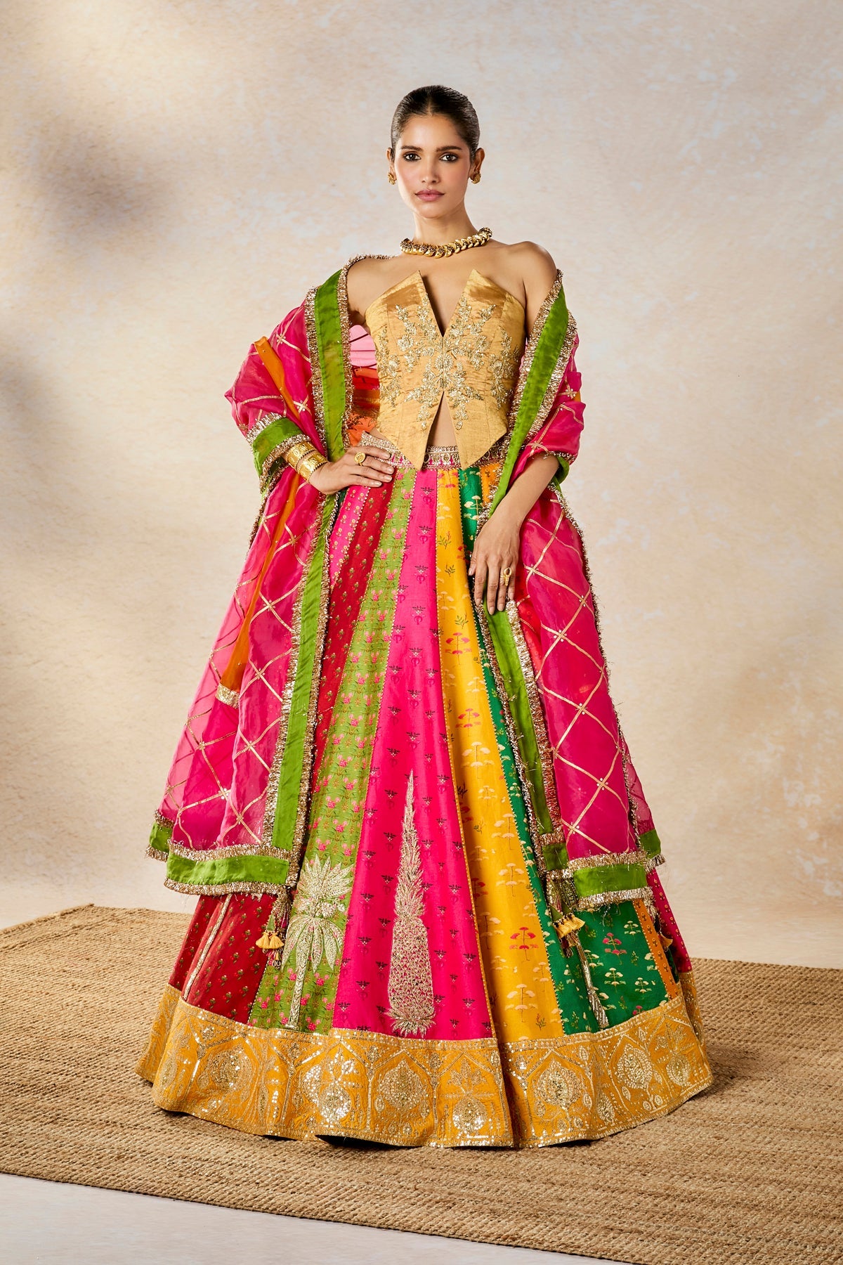 The Rainbow Barfi Lehenga