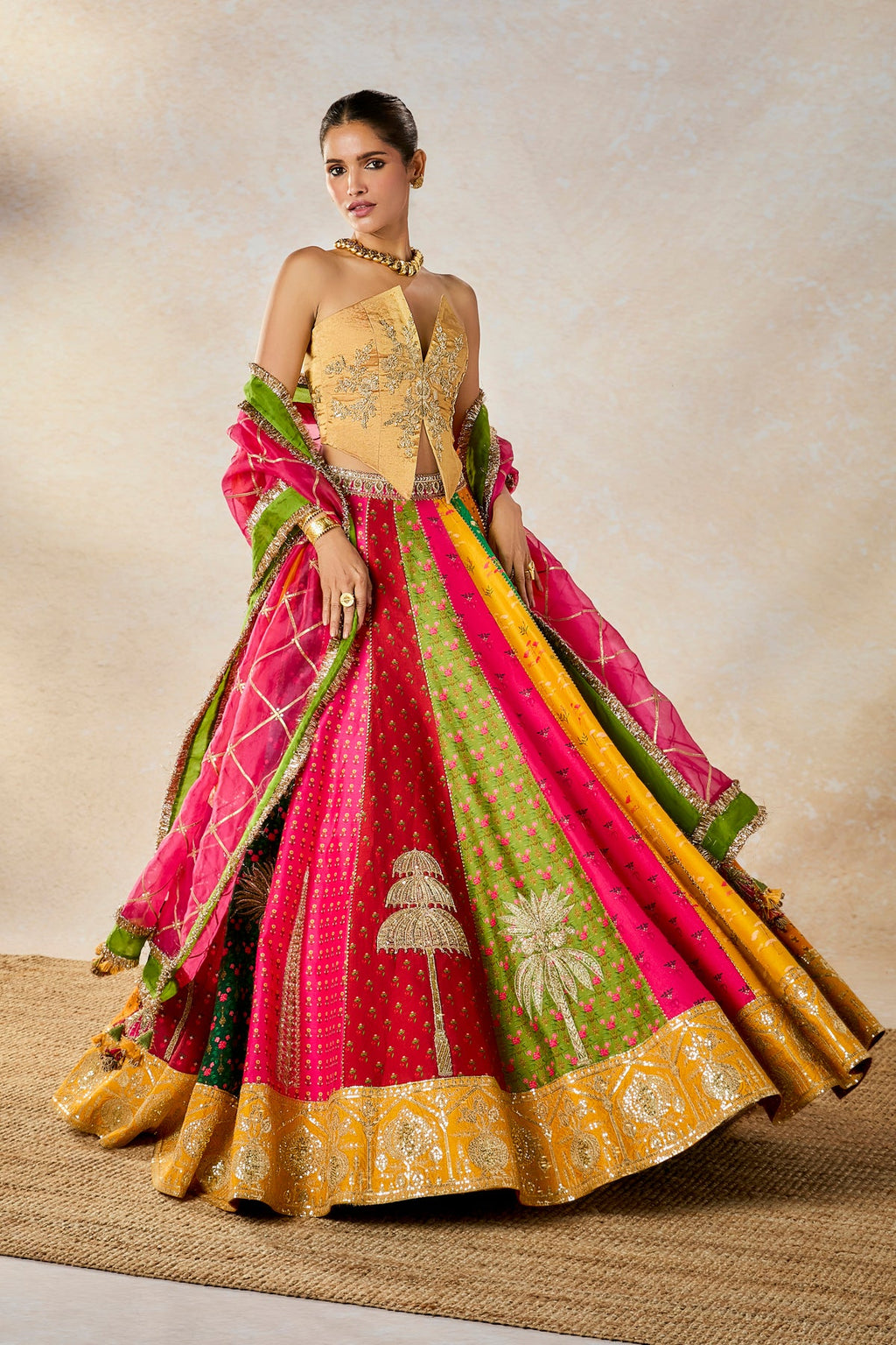 The Rainbow Barfi Lehenga