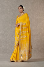 Yellow Son Patti Saree