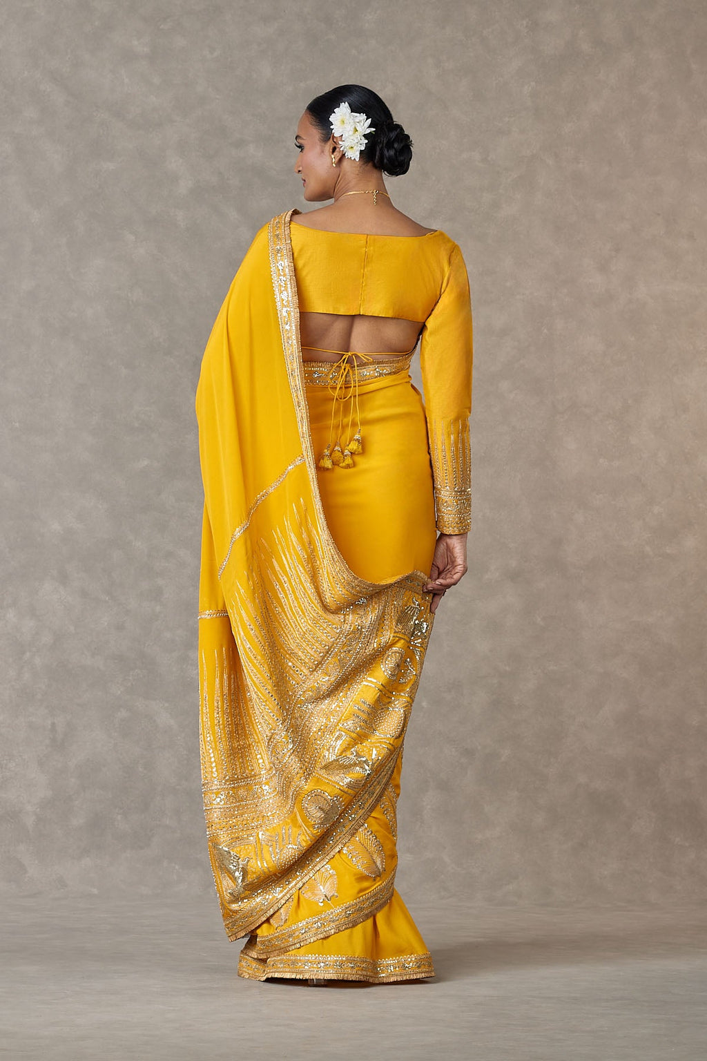 Yellow Son Patti Saree