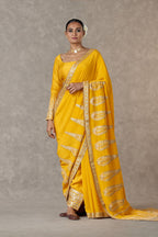 Yellow Son Patti Saree