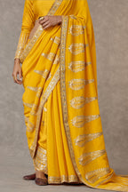 Yellow Son Patti Saree