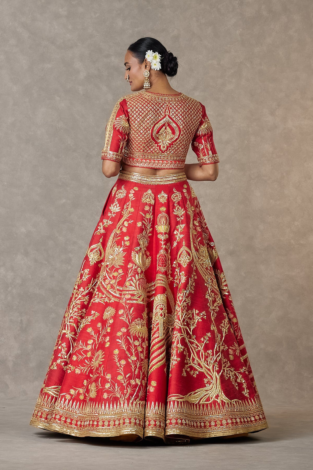 Red Bagh-E-Bahar Neelkamal Lehenga