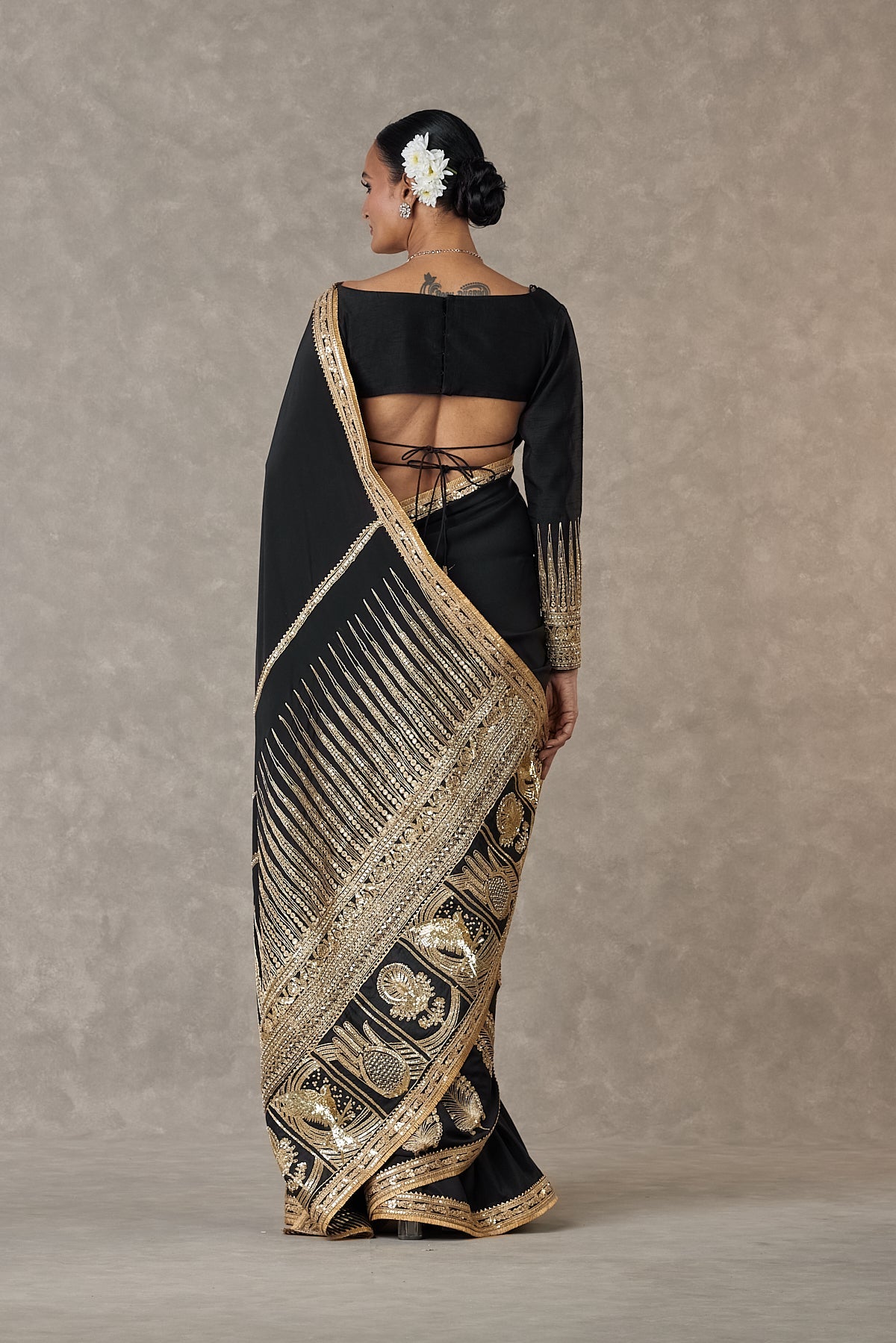 Black Son-Patti Saree