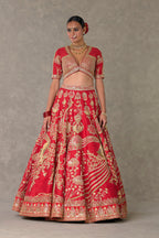 Red Bagh-E-Bahar Lehenga