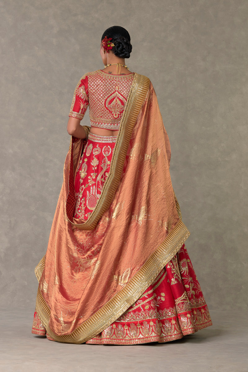 Red Bagh-E-Bahar Lehenga