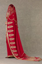 Red Son Patti Saree