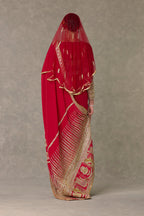 Red Son Patti Saree