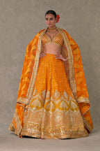 Rust Narangi-Bagh  Lehenga