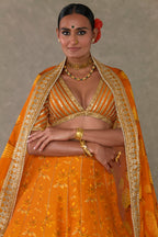 Rust Narangi-Bagh  Lehenga