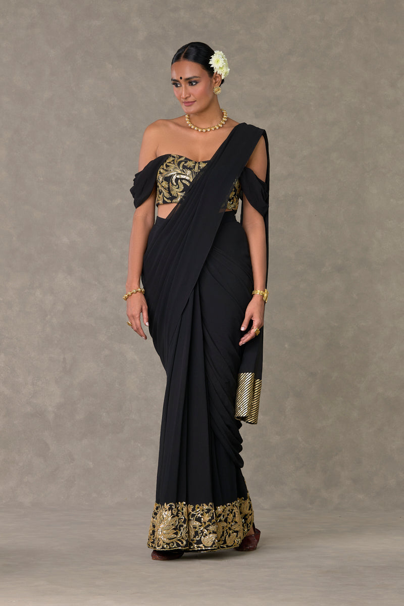 Black Neel- Kamal Corset Saree