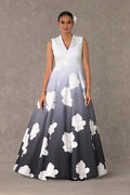 Monochrome Gulaab Gown Set