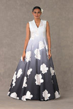 Monochrome Gulaab Gown Set