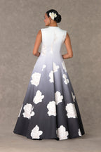 Monochrome Gulaab Gown Set