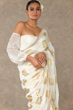 Ivory Gulaab Saree