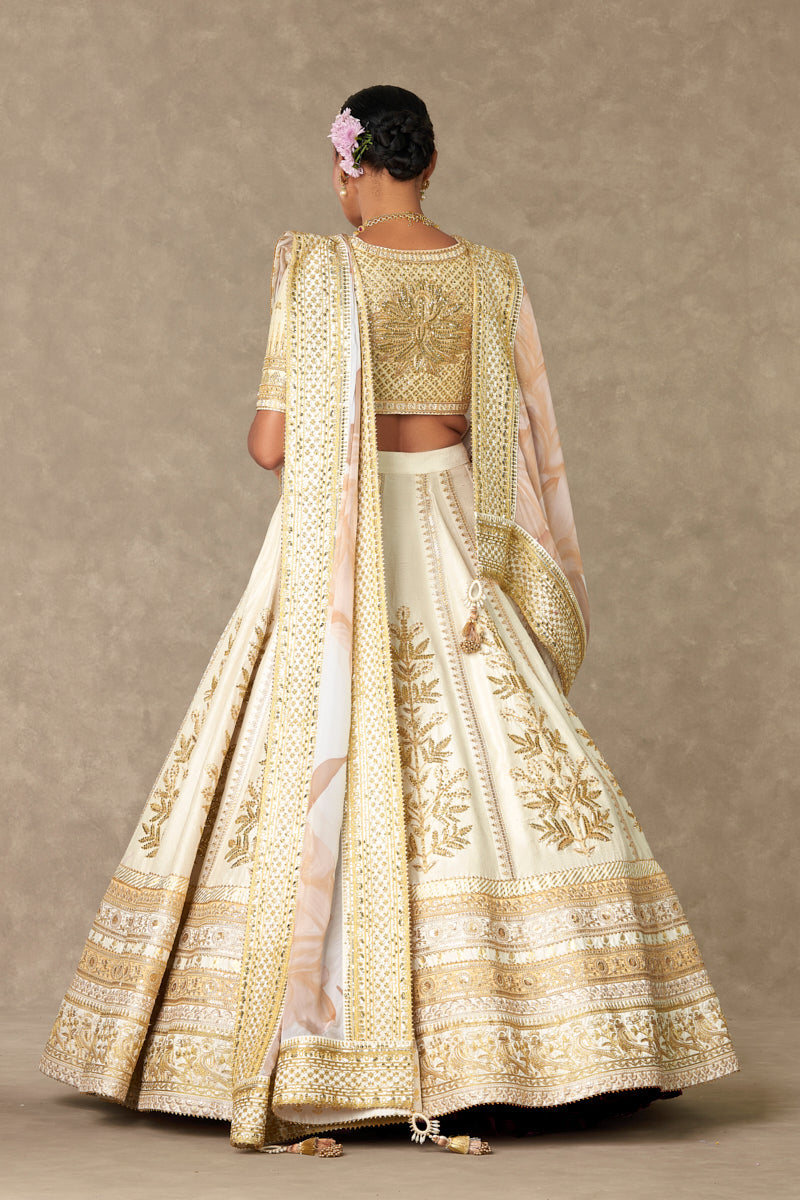 Ivory Neel-Kamal Lehenga Set