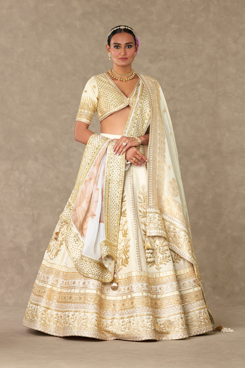 Ivory Neel-Kamal Lehenga Set