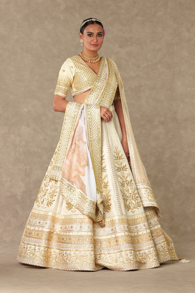 Ivory Neel-Kamal Lehenga Set