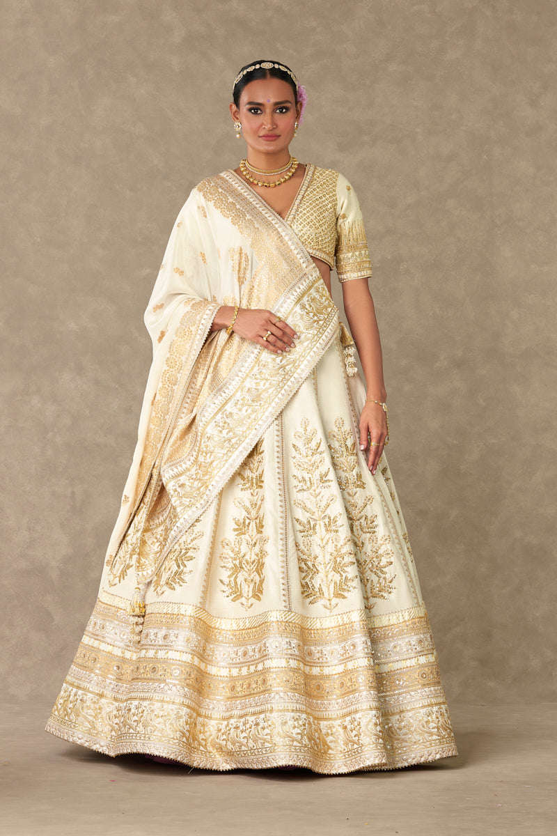 Ivory Neel-Kamal Lehenga Set